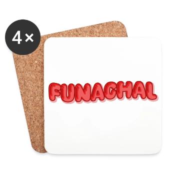 Geschenk für Funachal - Untersetzer (4er-Set) - Weiß - Vorne