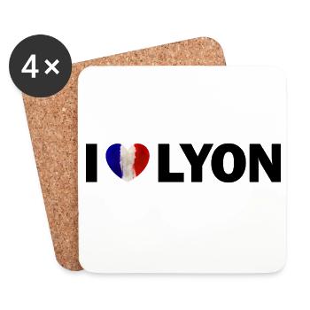 I love Lyon - Untersetzer (4er-Set) - Weiß - Vorne
