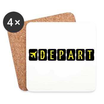 Départ - Dessous de verre (lot de 4) - blanc - Devant