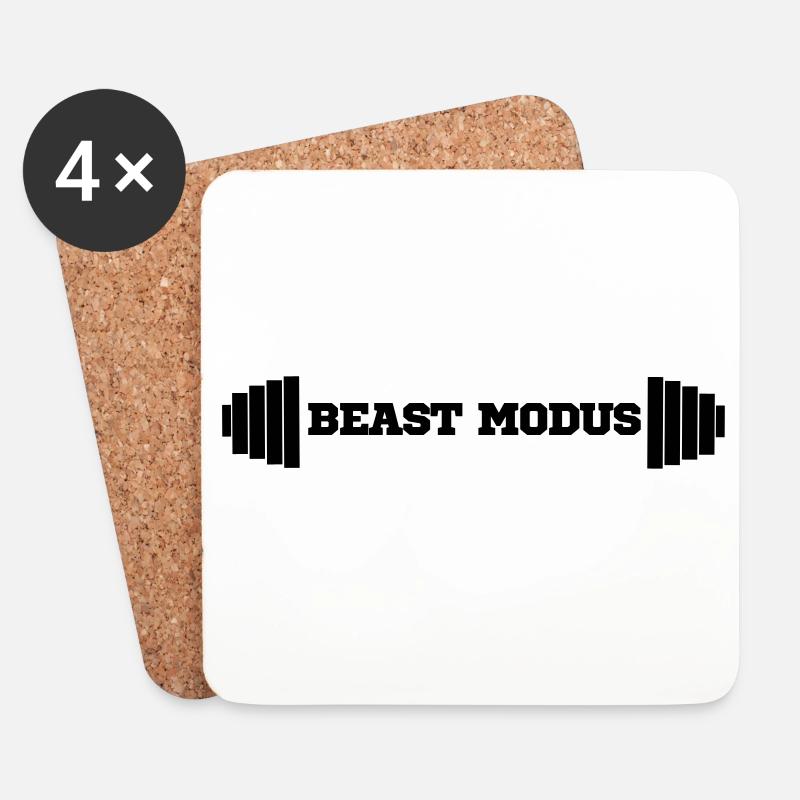 Fintess Mode - Untersetzer (4er-Set) - Weiß