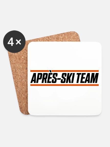 apres ski team - Untersetzer (4er-Set) - Weiß