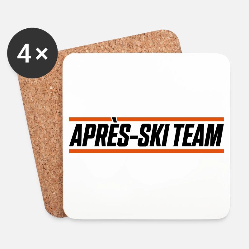 apres ski team - Untersetzer (4er-Set) - Weiß