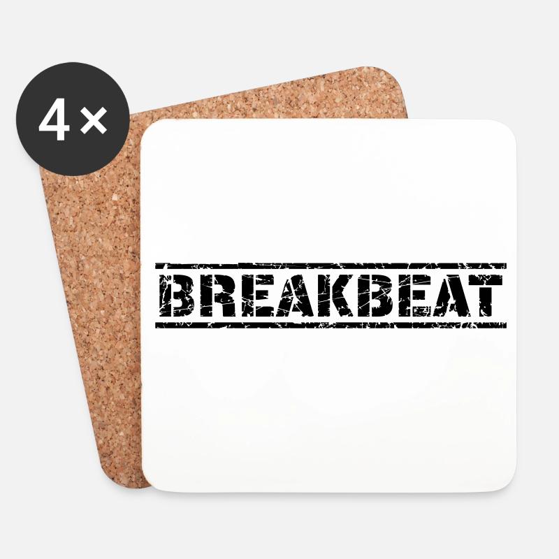 Breakbeat - Untersetzer (4er-Set) - Weiß