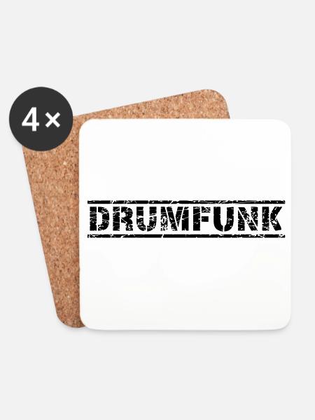 Drumfunk - Untersetzer (4er-Set) - Weiß