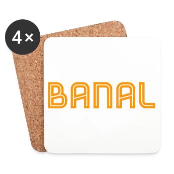 einfach nur banal - Untersetzer (4er-Set) - Weiß - Vorne