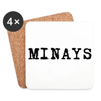 Logo Minays - Dessous de verre (lot de 4) - blanc - Devant