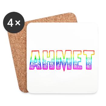 ahmet rs regenbogen - Untersetzer (4er-Set) - Weiß - Vorne