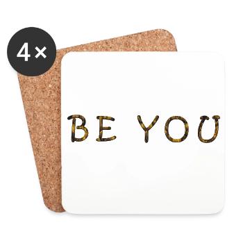 Natural Calm and Self-Expression T-Shirt - Coasters (set of 4) - white - Front
