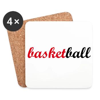 Life is basketball – sport urbain passion énergie  - Dessous de verre (lot de 4) - blanc - Devant