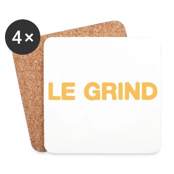 Le Grind – Motivation Statement Design Fan - Coasters (set of 4) - white - Front