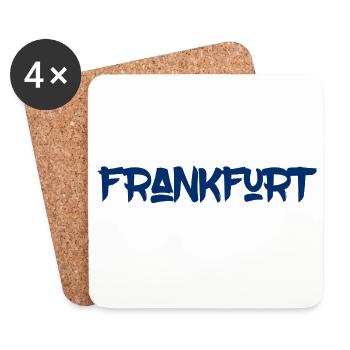 Frankfurt - Main - Hessen - Römer - Höchst - Untersetzer (4er-Set) - Weiß - Vorne