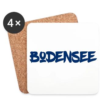 Bodensee - Süddeutschland - Österreich - Schweiz - Untersetzer (4er-Set) - Weiß - Vorne