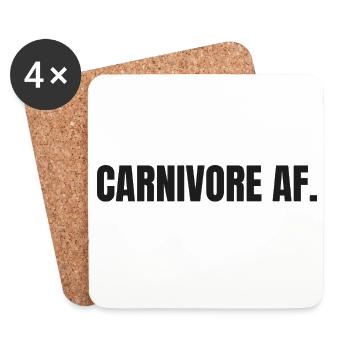 CARNIVORE | T-shirt Carnivore | Amateur de viande audacieux - Dessous de verre (lot de 4) - blanc - Devant