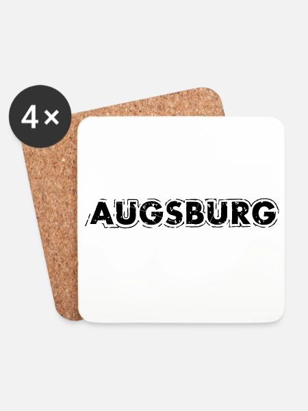 Augsburg - Untersetzer (4er-Set) - Weiß