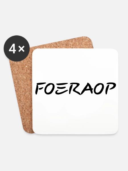 Foeraop - Antwerpener Dialekt - Untersetzer (4er-Set) - Weiß