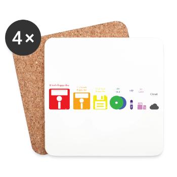 Evolution Storage Media Disc USB Cloud - Coasters (set of 4) - white - Front