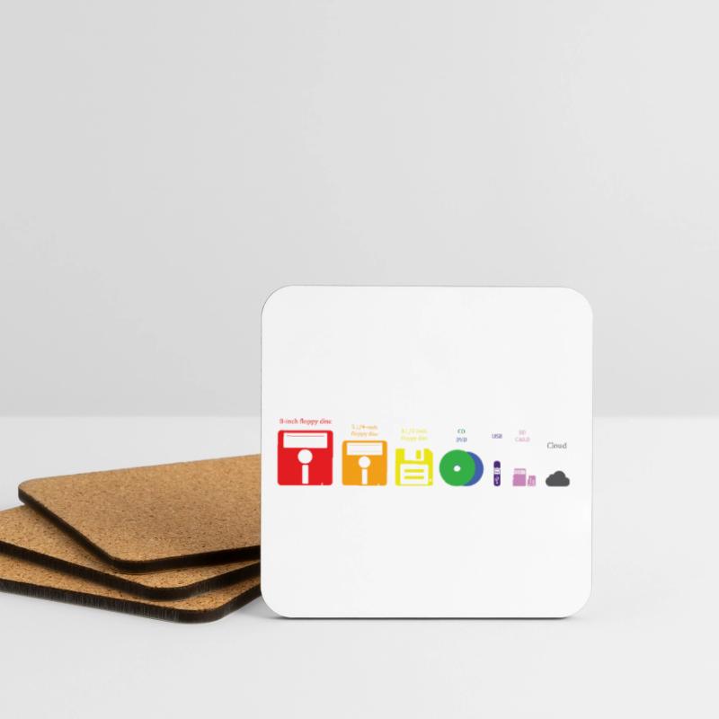Evolution Speichermedium Disc USB Cloud Untersetzer (4er-Set)