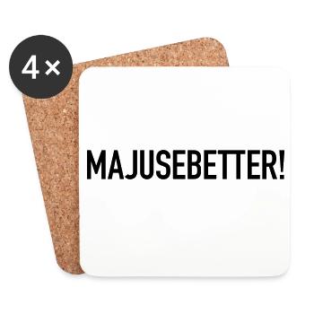 Majusebetter Maju Trier Spruch Mosel Dialekt - Untersetzer (4er-Set) - Weiß - Vorne