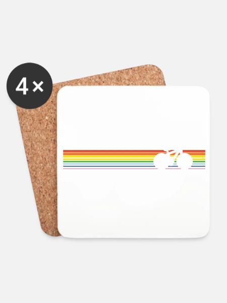 Bike vintage - Coasters (set of 4) - white