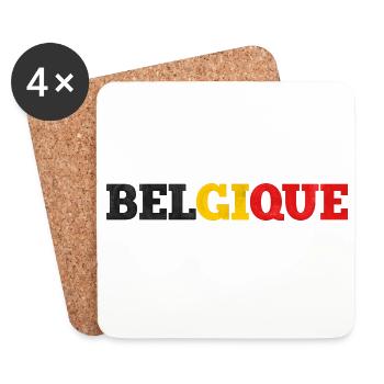 Belgique - Dessous de verre (lot de 4) - blanc - Devant