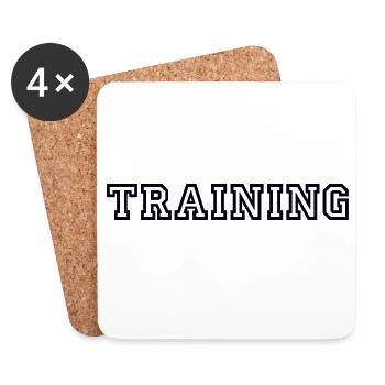 TRAINING Sport Fitness Workout - Coasters (set of 4) - white - Front