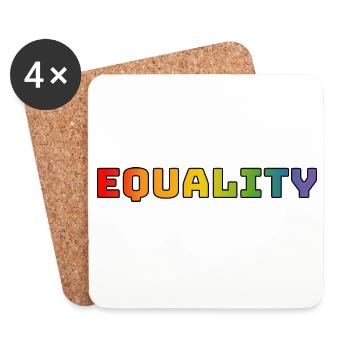 Regenbogen equality 1 - Untersetzer (4er-Set) - Weiß - Vorne