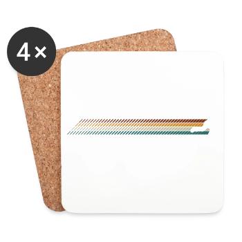 Sunset Stripes Runner Silhouette - Untersetzer (4er-Set) - Weiß - Vorne