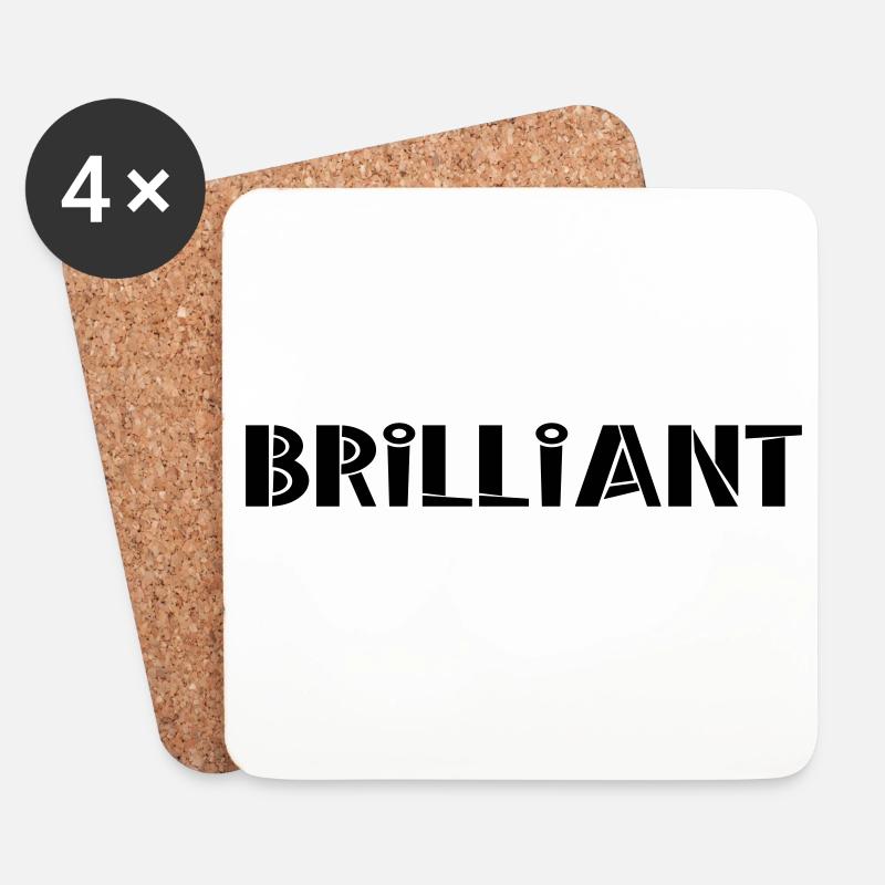 Brillant - Dessous de verre (lot de 4) - blanc