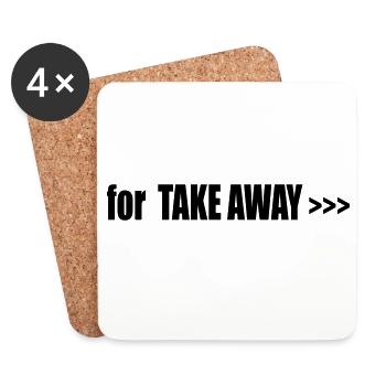 for TAKE AWAY - Coasters (set of 4) - white - Front