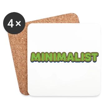 Minimalist Neon Lettering Retro - Coasters (set of 4) - white - Front