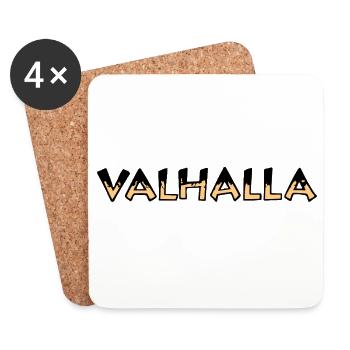 Valhalla Rune Gelb und Schwarz - Untersetzer (4er-Set) - Weiß - Vorne