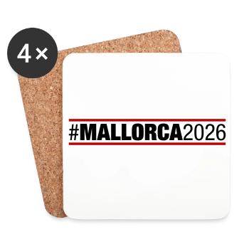 Mallorca 2026 - Untersetzer (4er-Set) - Weiß - Vorne