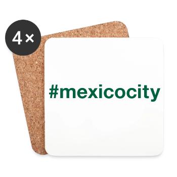 Mexico City Hashtag - Untersetzer (4er-Set) - Weiß - Vorne