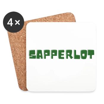 Sapperlot - Wortschätze - vergessene Wörter - Untersetzer (4er-Set) - Weiß - Vorne