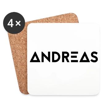 First name Andreas - Coasters (set of 4) - white - Front