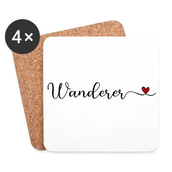 Wanderer - Untersetzer (4er-Set) - Weiß - Vorne