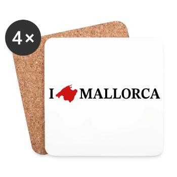 I love Mallorca - Coasters (set of 4) - white - Front