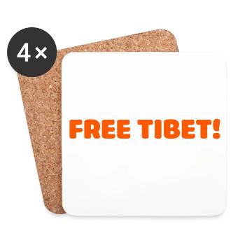 free tibet - Dessous de verre (lot de 4) - blanc - Devant