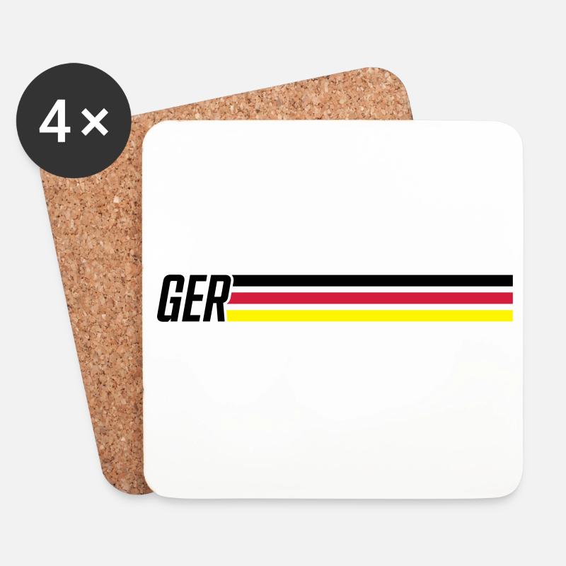 germany team deutschland - Untersetzer (4er-Set) - Weiß