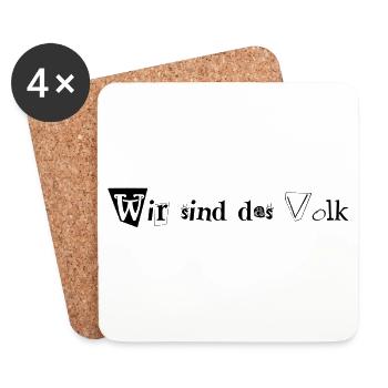 Wir sind das Volk - Untersetzer (4er-Set) - Weiß - Vorne
