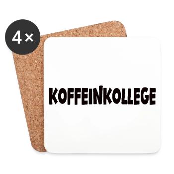 Kaffee ist ein Muss, Sprüche Kaffee - Untersetzer (4er-Set) - Weiß - Vorne