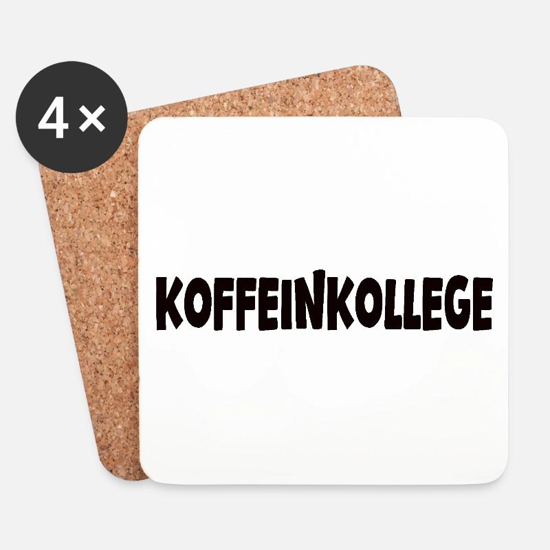 Kaffee ist ein Muss, Sprüche Kaffee - Untersetzer (4er-Set) - Weiß