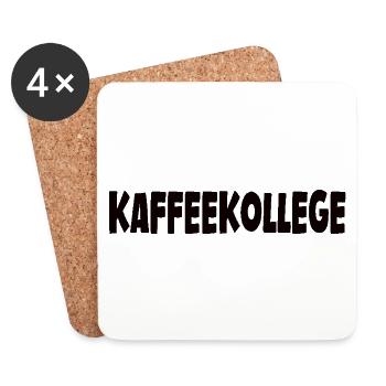 Kaffee / Kaffeespruch - Untersetzer (4er-Set) - Weiß - Vorne