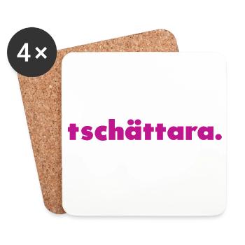 Tschättara. - Coasters (set of 4) - white - Front