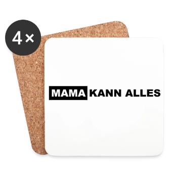 Mom can do everything Lettering - Coasters (set of 4) - white - Front