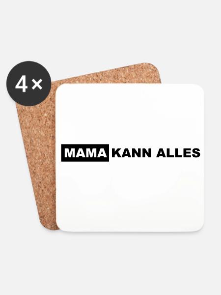 Mom can do everything Lettering - Coasters (set of 4) - white