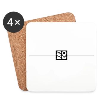 2026 Line - Coasters (set of 4) - white - Front