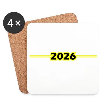 2026 vintage - Coasters (set of 4) - white - Front