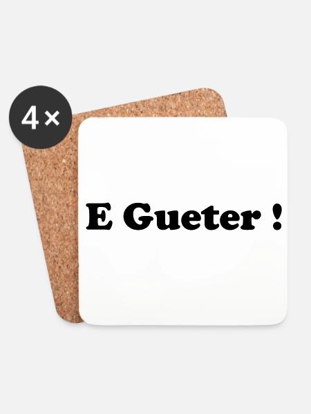 E_gueter_logo - Untersetzer (4er-Set) - Weiß