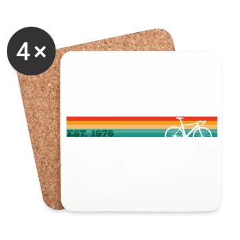 Millésime 1976 - Dessous de verre (lot de 4) - blanc - Devant